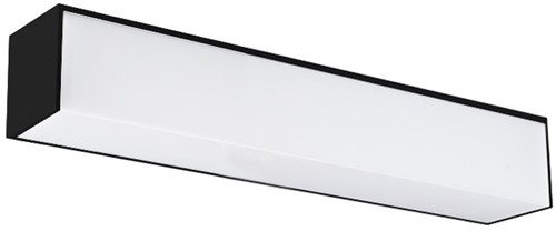 Pragmalux LED Spiegelarmatuur Aqualis vierkant IP44 IK03 600mm 15W 1700-1900lm 2700K-3000K-4000K 3-CCT zwart RAL9005