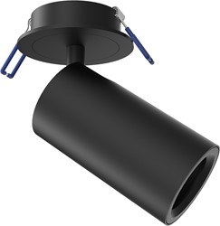 Pragmalux Half-inbouwspot Ario zaagmaat Ø70 zwart - Incl. GU10 Fitting en junction box