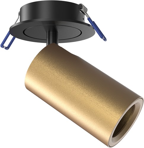 Pragmalux Half-inbouwspot Ario zaagmaat Ø80 Goud - Incl. GU10 Fitting en junction box