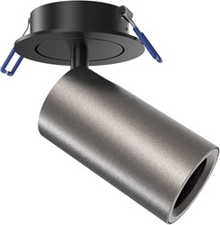 Pragmalux Half-inbouwspot Ario zaagmaat Ø80 gunmetal - Incl. GU10 Fitting en junction box