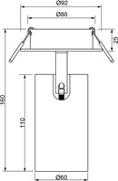 Pragmalux Half-inbouwspot Ario zaagmaat Ø80 bronze - Incl. GU10 Fitting en junction box-1