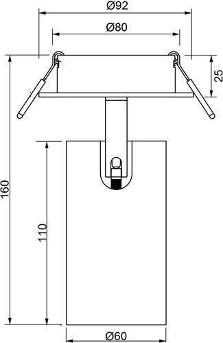 Pragmalux Half-inbouwspot Ario zaagmaat Ø80 wit - Incl. GU10 Fitting en junction box-1
