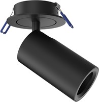 Pragmalux Half-inbouwspot Ario zaagmaat Ø80 zwart - Incl. GU10 Fitting en junction box