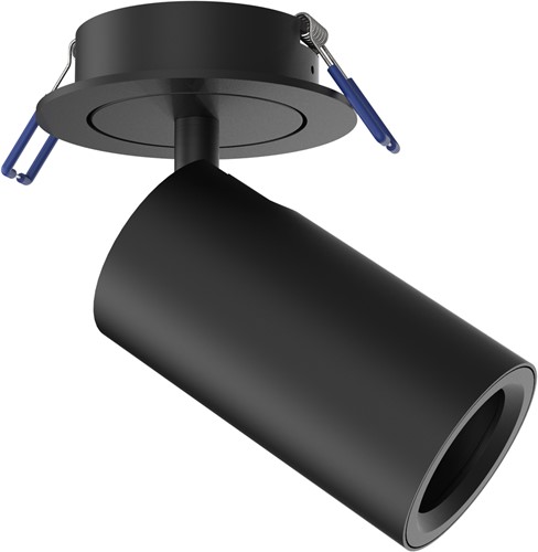 Pragmalux Half-inbouwspot Ario zaagmaat Ø80 zwart - Incl. GU10 Fitting en junction box