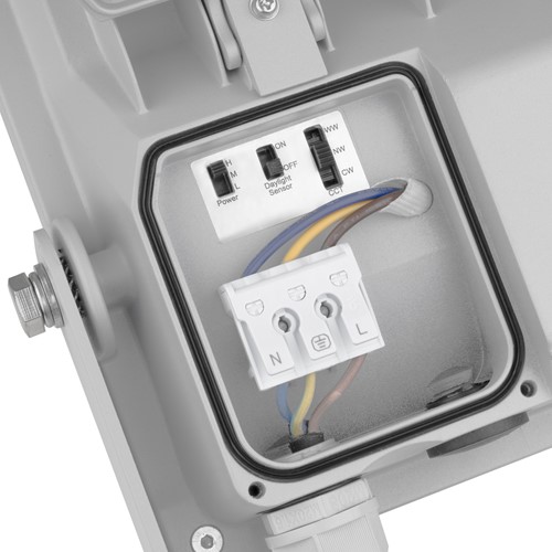 Pragmalux LED Breedstraler Auva G3 IP66 C4 60-100W 3000K-5000K 3CCT 10000-17000lm asymmetrisch incl. photocell grijs RAL9006-4