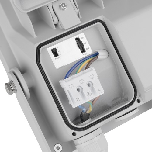 Pragmalux LED Breedstraler Auva G3 IP66 C4 20-50W 3000K-5000K 3CCT 3050-7950lm asymmetrisch grijs RAL9006-5