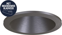 Pragmalux Inbouwspot met bladveren Bela IP55 geborsteld gunmetal - Incl. GU10 Fitting