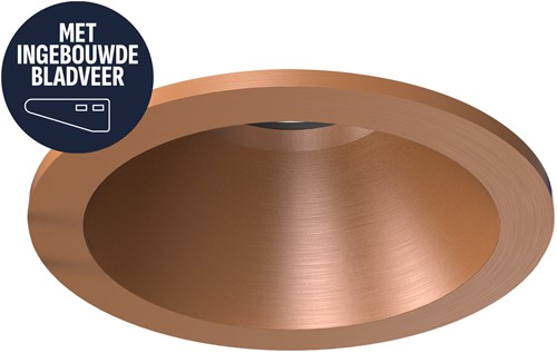 Pragmalux Inbouwspot met bladveren Bela IP55 geborsteld licht bronze - Incl. GU10 Fitting