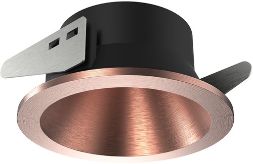 Pragmalux Inbouwspot met bladveren Bela IP55 geborsteld rosé goud - Incl. GU10 Fitting-1