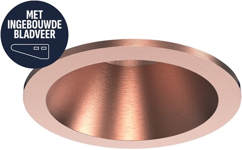 Pragmalux Inbouwspot met bladveren Bela IP55 geborsteld rosé goud - Incl. GU10 Fitting