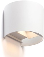 Pragmalux LED Wandarmatuur Blocq halfrond Up/Down IP65 2x3W 360lm 2700-3000-4000K 3CCT CRI>90 instelbare lichtbundel 0-120° wit - fase dimbaar-1