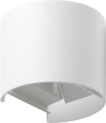 Pragmalux LED Wandarmatuur Blocq halfrond Up/Down IP65 2x3W 360lm 2700-3000-4000K 3CCT CRI>90 instelbare lichtbundel 0-120° wit - fase dimbaar