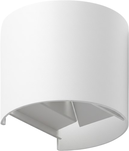 Pragmalux LED Wandarmatuur Blocq halfrond Up/Down IP65 2x3W 360lm 2700-3000-4000K 3CCT CRI>90 instelbare lichtbundel 0-120° wit - fase dimbaar