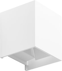 Pragmalux LED Wandarmatuur Blocq Up/Down IP65 2x3W 360lm 2700-3000-4000K 3CCT CRI>90 instelbare lichtbundel 0-120° wit - fase dimbaar