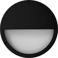 Pragmalux LED Bulkhead Venus G2 300 Halve Maan Ring Zwart RAL9004