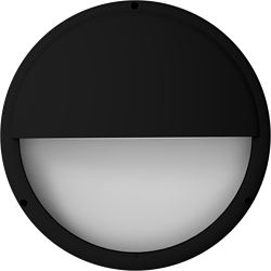 Pragmalux LED Bulkhead Venus G2 300 Halve Maan Ring Zwart RAL9004