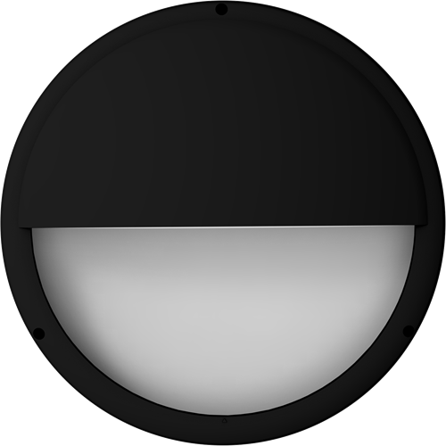 Pragmalux LED Bulkhead Venus G2 300 Halve Maan Ring Zwart RAL9004