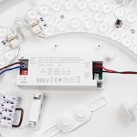 Pragmalux LED Plafonnière / Pendelarmatuur Plano-M Wit Ø360 IP54 IK07 15-30W 1600-3300lm 3000K-4000K 2-CCT + bewegingssensor + noodmodule 1uur autotest-5