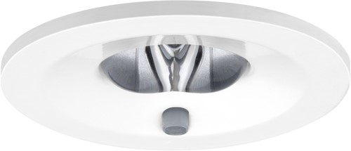 Pragmalux DOT IP65 inbouw noodarmatuur 2,5W 450lm LiFePO4 niet-continu 1uur zelf en manuele test 2-in-1 Ø50x45mm met gang lens wit