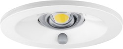 Pragmalux DOT IP65 inbouw noodarmatuur 2,5W 500lm LiFePO4 niet-continu 1uur zelf en manuele test 2-in-1 Ø50x45mm met open ruimte lens wit