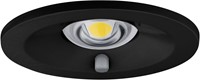 Pragmalux DOT IP65 inbouw noodarmatuur 2,5W 500lm LiFePO4 niet-continu 1uur zelf en manuele test 2-in-1 Ø50x45mm met open ruimte lens zwart