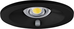 Pragmalux DOT IP65 DALI2 inbouw noodarmatuur 3W 300lm LiFePO4 niet-continu 1uur zelf test Ø50x45mm met open ruimte lens zwart