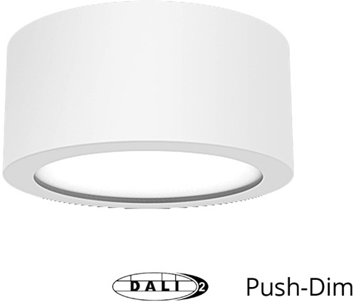 Pragmalux LED Downlight Essence G2 IP54 wit opbouw max. 21W 3000K-6000K 3-CCT max. 2450lm 100D  incl. TCI DALI Driver