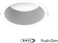 Pragmalux LED Downlight Essence G2 IP54 wit verdiept max. 21W 3000K-6000K 3-CCT max. 2450lm 100D Ø226 Buitenmaat - Gatmaat Ø200 incl. TCI DALI Driver
