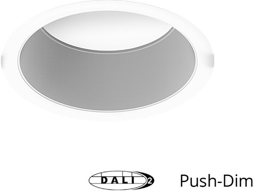 Pragmalux LED Downlight Essence G2 IP54 wit verdiept max. 15W 3000K-6000K 3-CCT max. 1650lm 100D Ø176 Buitenmaat - Gatmaat Ø150 incl. TCI DALI Driver