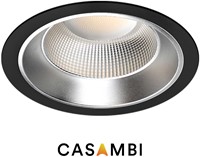 Pragmalux LED Downlight Essence UGR IP54 zwart max. 15W 3000K-6000K 3-CCT max. 2000lm 60D Ø176 Buitenmaat - Gatmaat Ø150 UGR<19 incl. TCI Casambi Driver