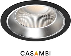 Pragmalux LED Downlight Essence UGR IP54 zwart max. 21W 3000K-6000K 3-CCT max. 2800lm 60D Ø226 Buitenmaat - Gatmaat Ø200 UGR<19 incl. TCI Casambi Driver