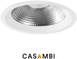 Pragmalux LED Downlight Mondial IP54 facet wit standaard 19,5W 2450lm 3000K-3500K-4000K 3-CCT CRI>90 UGR<19 60D BØ200 - GØ150-190 +TCI Casambi Driver