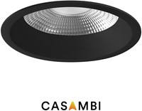 Pragmalux LED Downlight Mondial IP54 facet zwart verdiept 25,5W 3050-3200lm 3000K-3500K-4000K 3-CCT CRI>90 UGR<19 60D BØ226 - GØ200-210 +TCI Casambi Driver