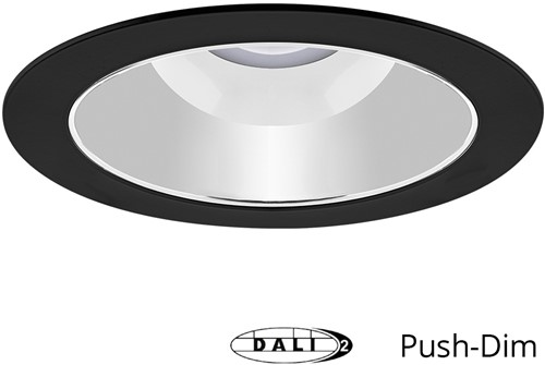 Pragmalux LED Downlight Spectre SR IP54 20W 3000K-5700K 3-CCT 2200-2300lm zwart + TCI DALI Driver (2x26W)