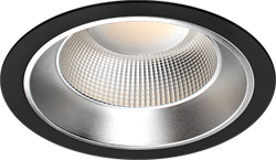 Pragmalux LED Downlight Essence UGR IP54 zwart max. 15W 3000K-6000K 3-CCT max. 2000lm 60D 176 Buitenmaat - Gatmaat 150 UGR<19 Excl. LED Driver
