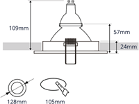 Pragmalux Inbouwspot Duplo Rond wit RAL9003 - Incl. GU10 Fitting-1