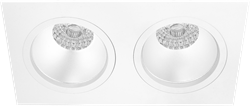 Pragmalux Inbouwspot Duplo Vierkant 2V Wit - Incl. GU10 Fitting