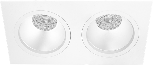 Pragmalux Inbouwspot Duplo Vierkant 2V Wit - Incl. GU10 Fitting