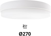 Pragmalux LED Plafonnière / Wandarmatuur Dura-S Wit Ø270 IP64 IK10 4-9W 450-1100lm 3000K-3500K-4000K 3-CCT 2-step dim (100-10%) slave = geen sensor