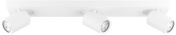 Pragmalux opbouwarmatuur Esta rechthoek drievoudig kantelbaar Ø55 wit RAL9003 - incl. GU10 Fitting