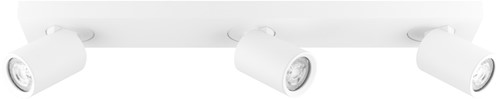 Pragmalux opbouwarmatuur Esta rechthoek drievoudig kantelbaar Ø55 wit RAL9003 - incl. GU10 Fitting