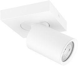 Pragmalux opbouwarmatuur Esta vierkant single kantelbaar Ø55 wit RAL9003 - incl. GU10 Fitting