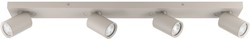 Pragmalux opbouwarmatuur Esta rechthoek viervoudig kantelbaar Ø55 khaki RAL1019 - incl. GU10 Fitting