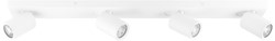 Pragmalux opbouwarmatuur Esta rechthoek viervoudig kantelbaar Ø55 wit RAL9003 - incl. GU10 Fitting