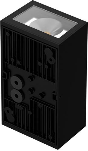 Pragmalux LED Wandarmatuur Facio IP65 Up/Down 6W 580lm 3000K Zwart RAL9005-3