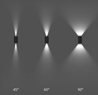 Pragmalux LED Wandarmatuur Facio IP65 Up/Down 6W 500lm 2700K Zwart RAL9005-8