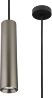 Pragmalux pendelarmatuur Fendi pendellengte 120cm bronze RAL7048 met zwarte plafondkap - incl. GU10 Fitting