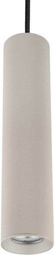 Pragmalux 3-fase rail pendelarmatuur Fendi pendellengte 120cm khaki RAL1019 diamond knurling met zwarte adapter - incl. GU10 Fitting-1