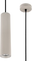 Pragmalux pendelarmatuur Fendi pendellengte 120cm khaki RAL1019 diamond knurling met khaki plafondkap - incl. GU10 Fitting