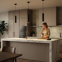 Pragmalux pendelarmatuur Fendi pendellengte 120cm zwart RAL9004 met zwarte plafondkap - incl. GU10 Fitting-4